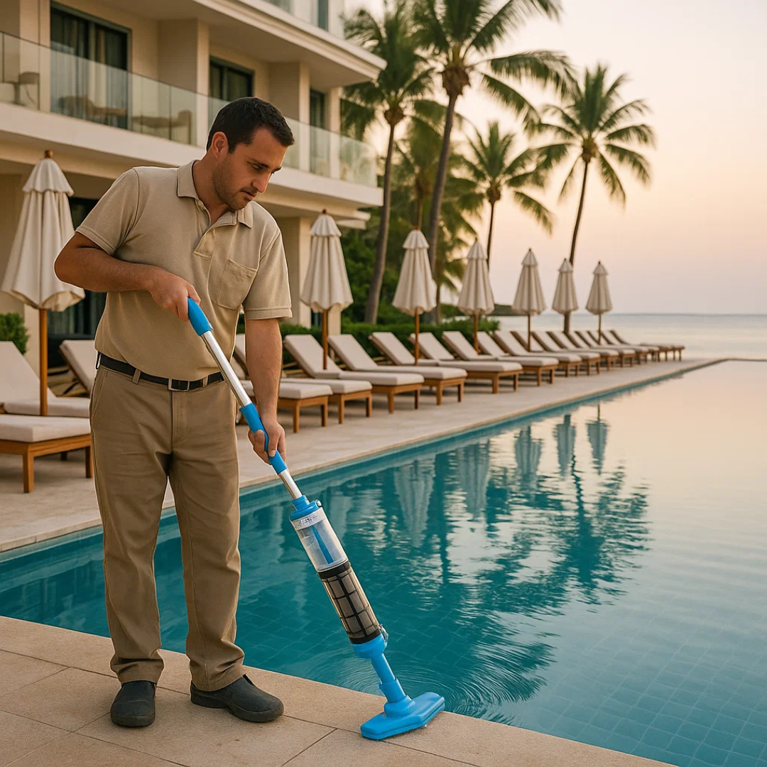 HydroClean |  Draadloze 3-in-1 zwembadstofzuiger – Oplaadbare reiniger voor vuil, stof en oppervlaktereiniging