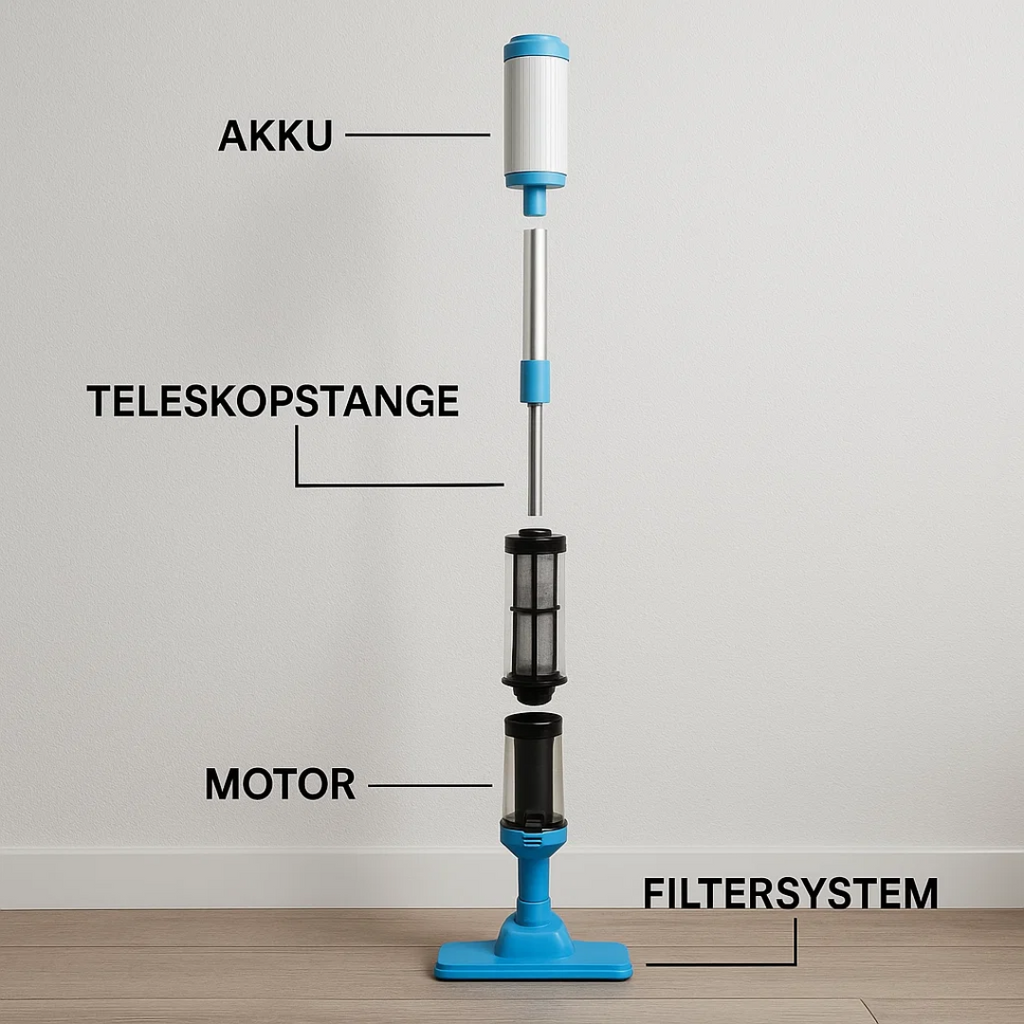 HydroClean |  Draadloze 3-in-1 zwembadstofzuiger – Oplaadbare reiniger voor vuil, stof en oppervlaktereiniging