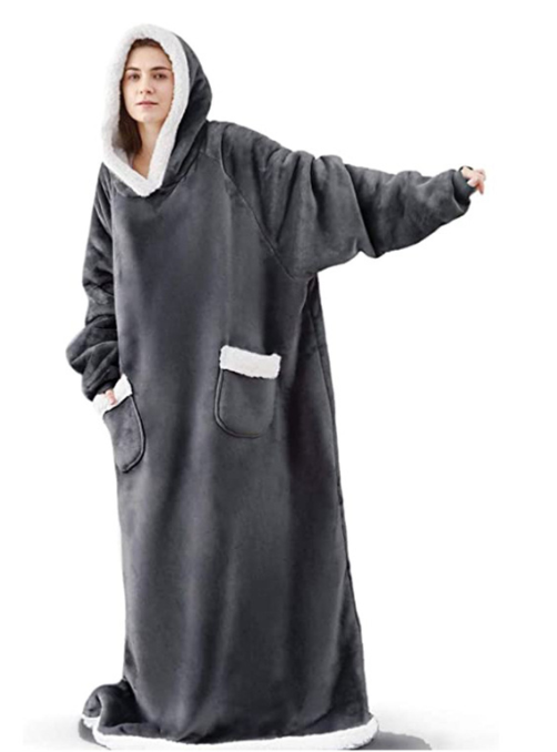 SnugHood | Fleece Hoodie Deken met Mouwen - Oversized Deken die gedragen kan worden, Super Zacht & Warm