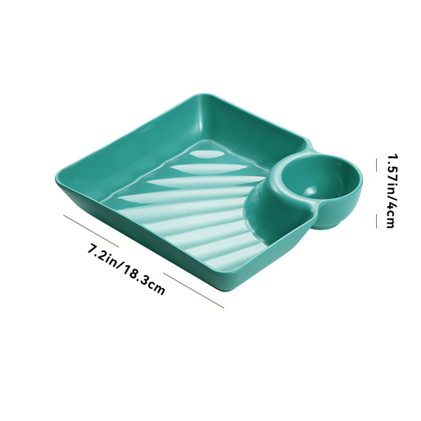 SmartServe | Dipschaal met geïntegreerd sauscompartiment – Serveerschaal voor chips & dip