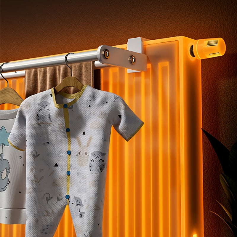Hangerra | Metalen Radiator Droogrek met 2 Stangen voor Kleding, Sokken, Schoenen & Kleding