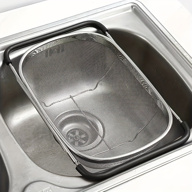 HydroBin | Verstelbaar Roestvrij Staal Spoelbak Vergiet - Groente & Fruit Wasmand