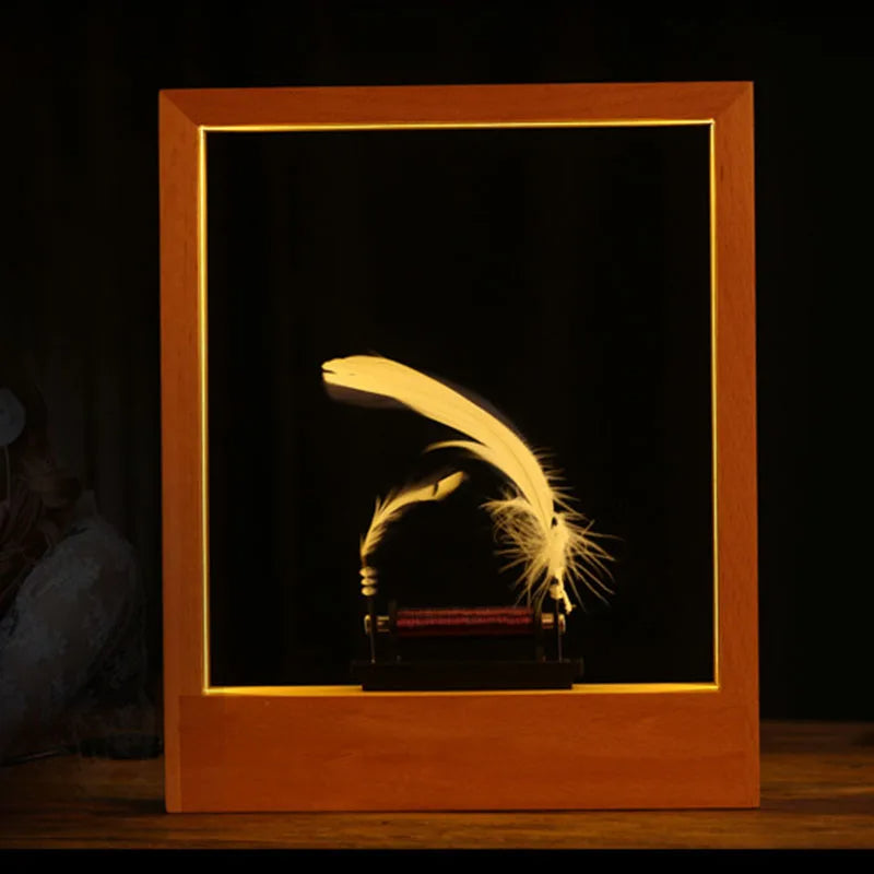 FeatherFlux | LED veer nachtlampje - Slow motion frame huisdecor lamp