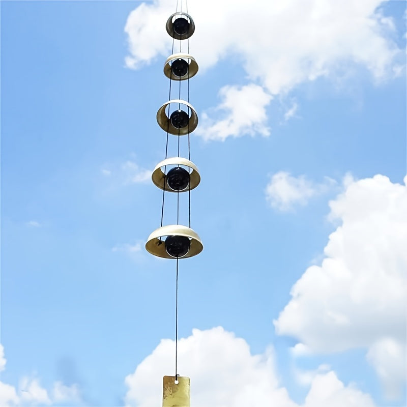 ZenChime | Klassieke ijzeren pagodetoren met 5 verdiepingen - Japanse stijl, retro metalen bellendecoratie