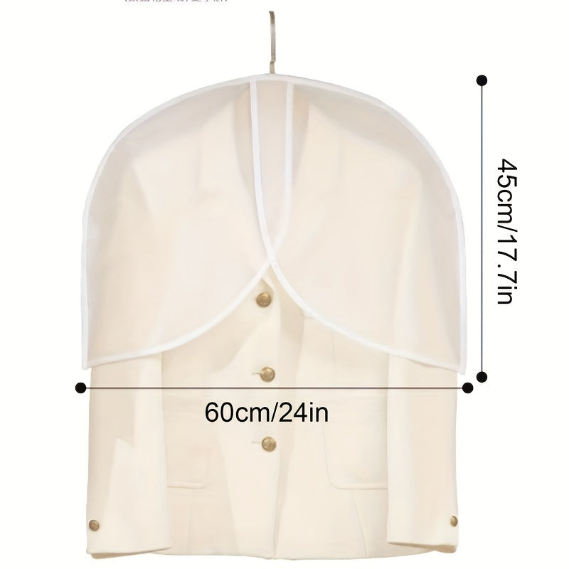 ProtecWear | 10 stuks witte PVC-kledinghoezen – Ademende, doorschijnende stofhoezen voor jassen en pakken