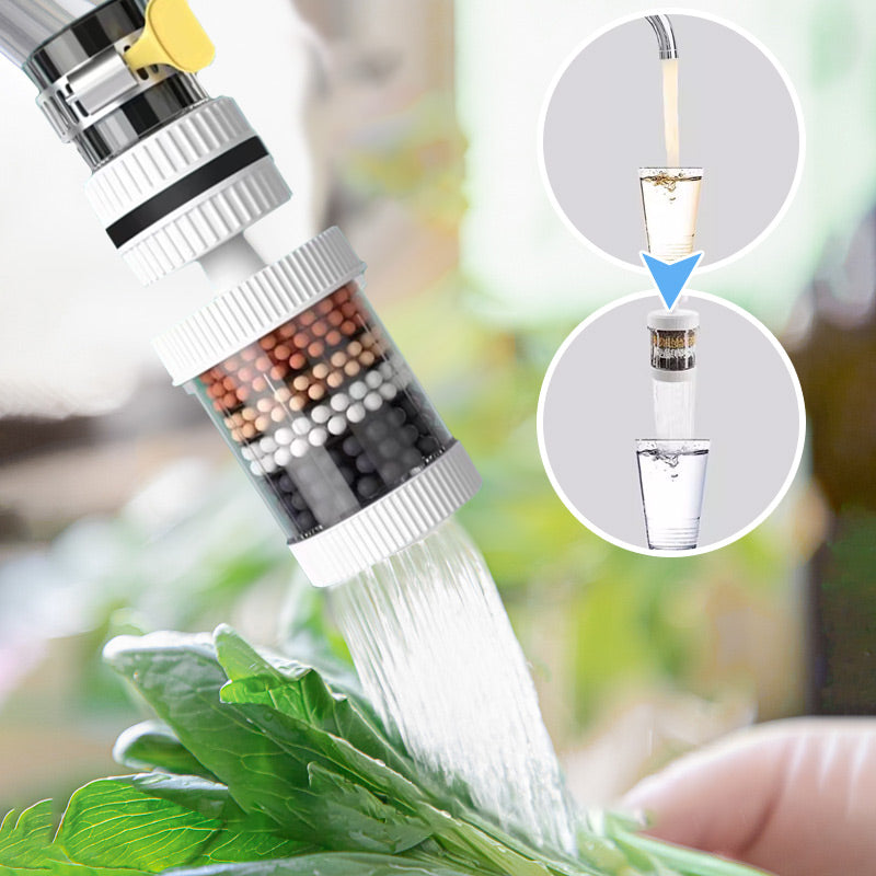 FlowPure | Waterfilter voor kraan – Op de kraan te monteren zuiveringsapparaat, spatwaterdicht