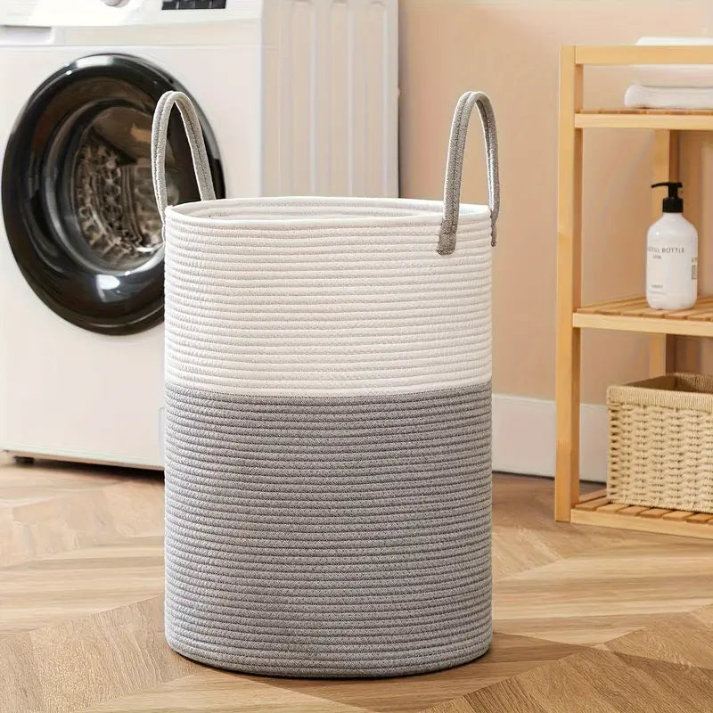 KnotBasket | Robuuste wasmand van gevlochten touw – 50 liter duurzame opbergruimte