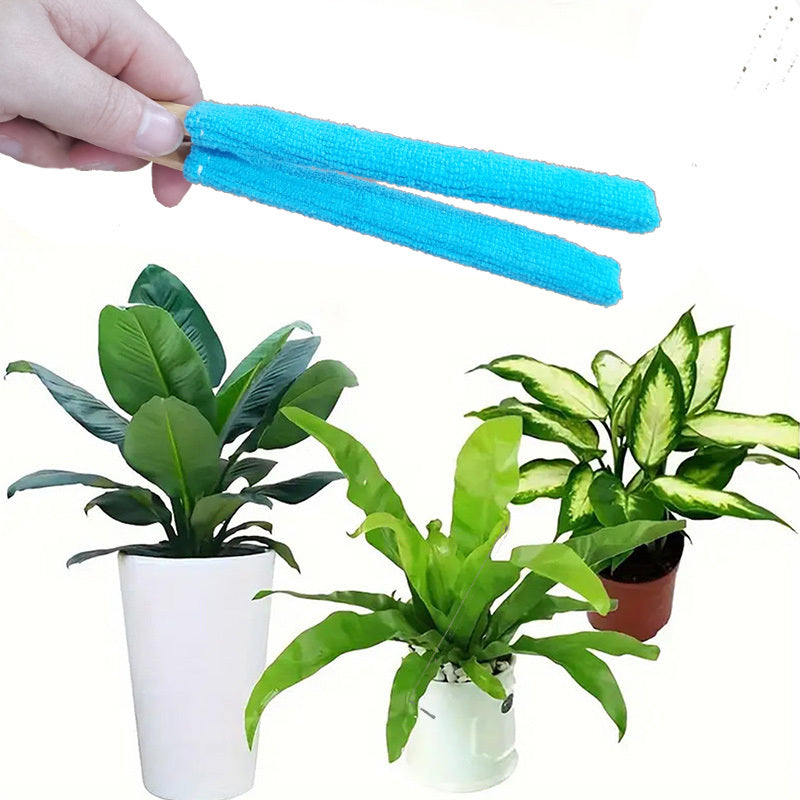 CleanLeaf | Handmatige Bladerenborstel – Microvezel met Zachte Borstels, Houten Handvat voor Thuis