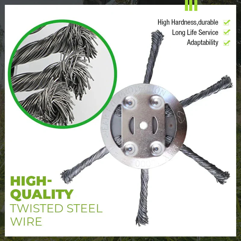 WeedBuster | Stalen draad grastrimmerkop – universele heavy-duty vervangingskop