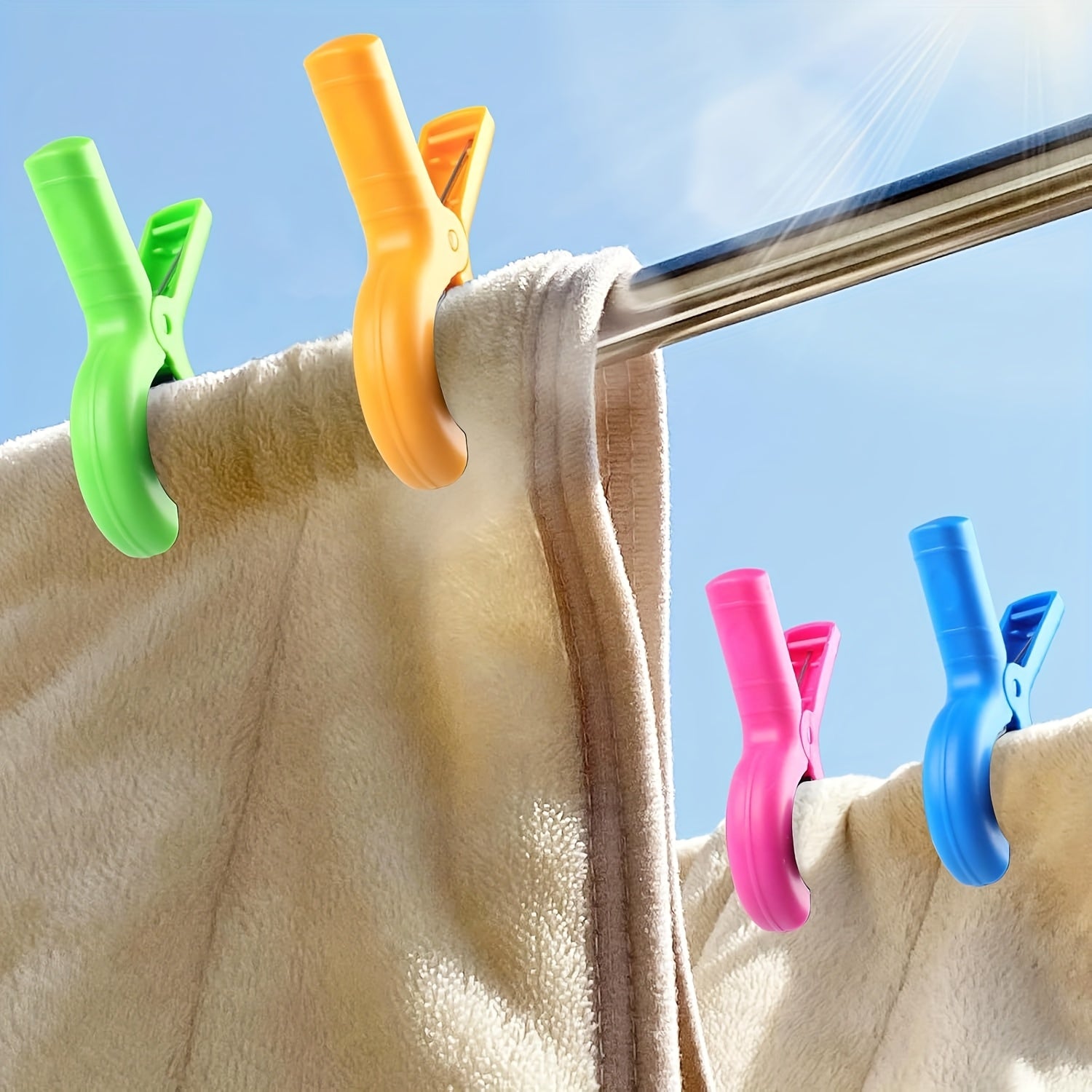 TowelClip | Duurzame Zandbestendige Strandhanddoekclips – Windbestendige, Multifunctionele Clips