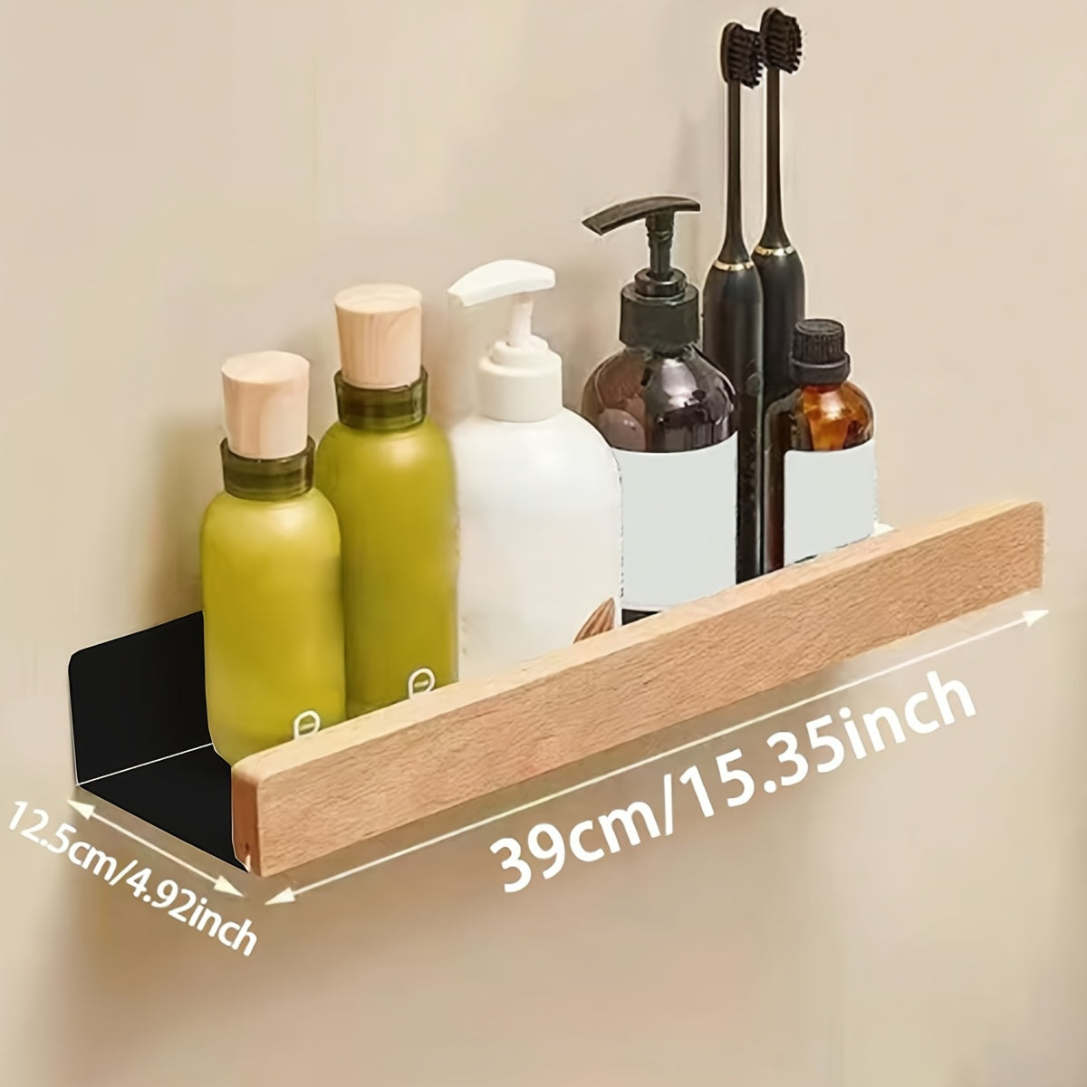 RustiRack | Opbergrek voor in de badkamer aan de muur - doucheruimtehouder zonder perforaties