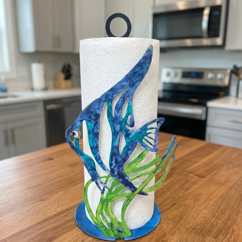 MarineElegance | IJzeren Zeepaardje Tissuehouder – Oceaanthema Decoratieve Servettenbox