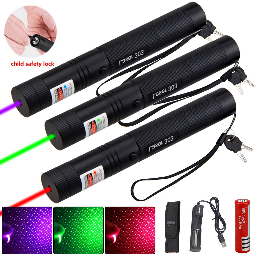 SharpBeam | 303 Laser Pointer - Krachtige laser, lange afstand, oplaadbaar, draagbaar gereedschap voor buiten