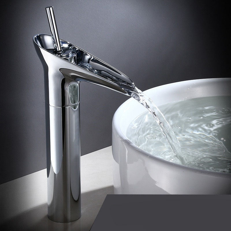 Cascade | Waterval Antieke Badkamerkraan - Messing Mengkraan voor Wastafel, Vintage Stijl