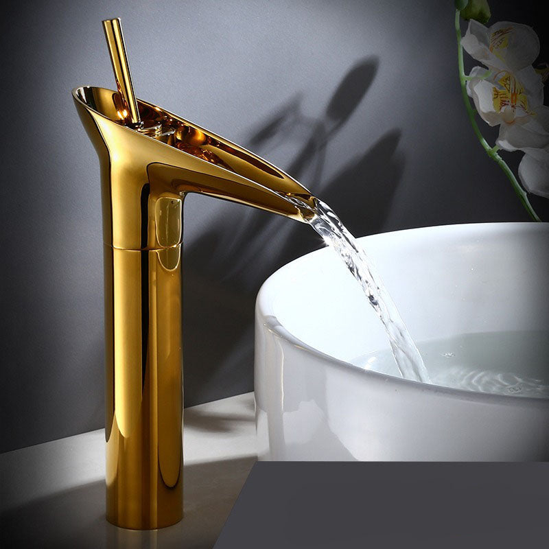 Cascade | Waterval Antieke Badkamerkraan - Messing Mengkraan voor Wastafel, Vintage Stijl