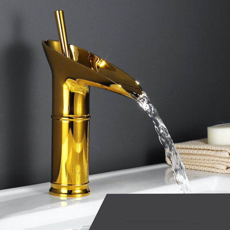 Cascade | Waterval Antieke Badkamerkraan - Messing Mengkraan voor Wastafel, Vintage Stijl