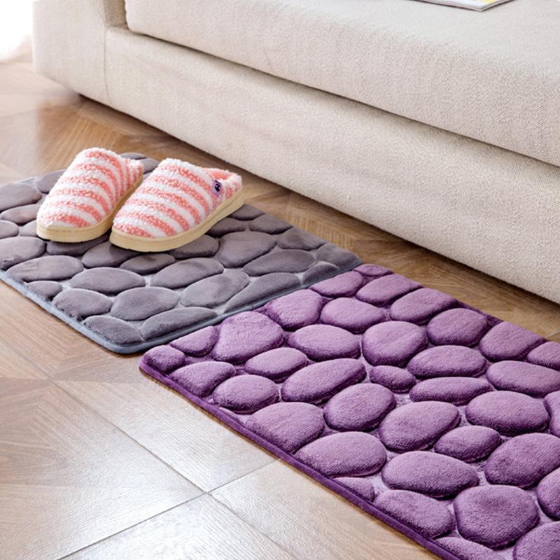 DreamStep | Pebble Stone Memory Foam Badmat, Anti-Slip, Zacht & Absorberend 40x60cm