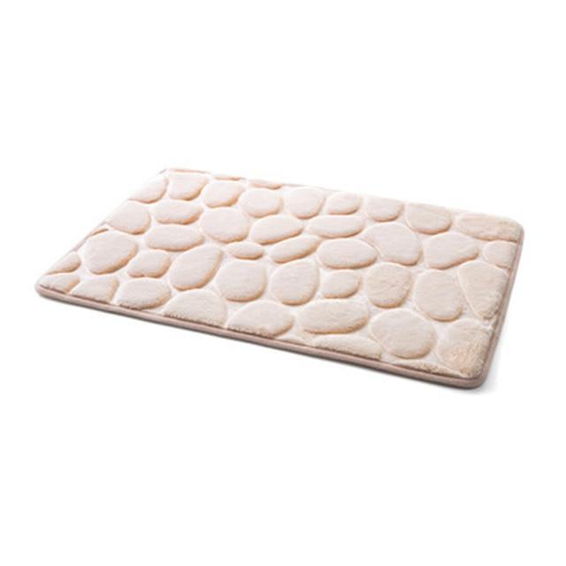 DreamStep | Pebble Stone Memory Foam Badmat, Anti-Slip, Zacht & Absorberend 40x60cm