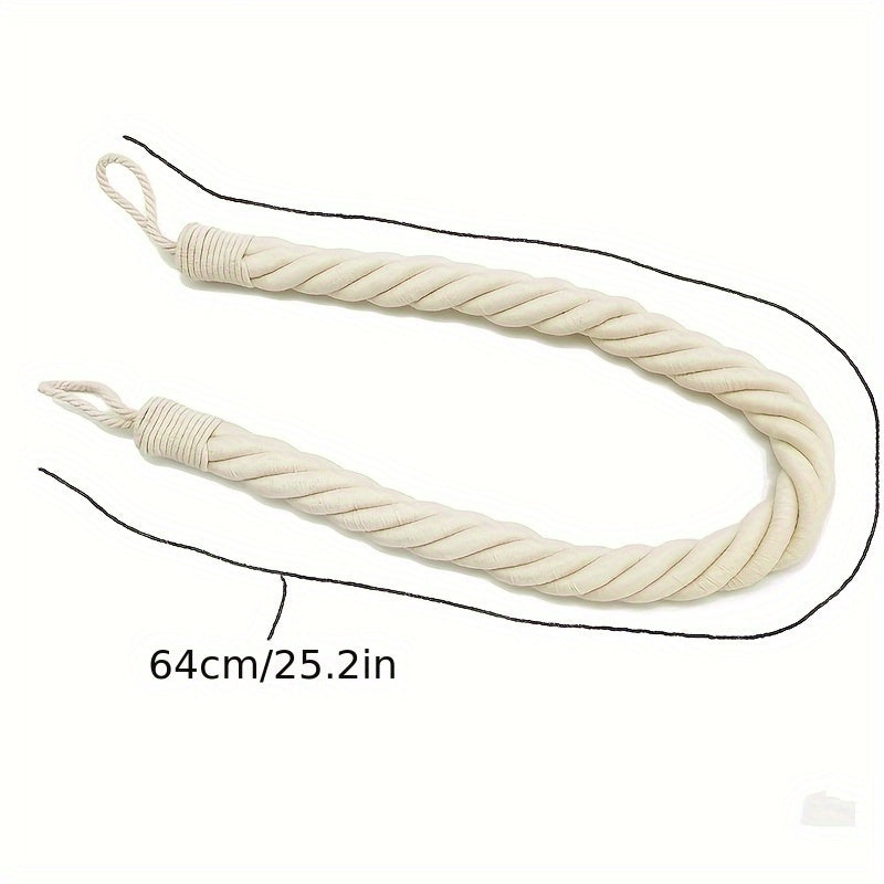 DoorKnot | Retro touw deurstopper – robuuste stoffen deurwig, rustieke deurhouder zonder boren