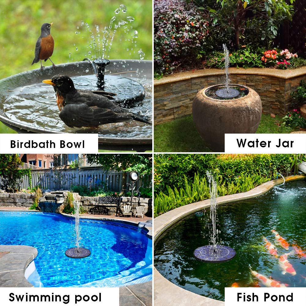 SolarSplash | Zonne-energie Mini Waterfonteinpomp voor Tuin, Vijver & Buiten Vogelbad