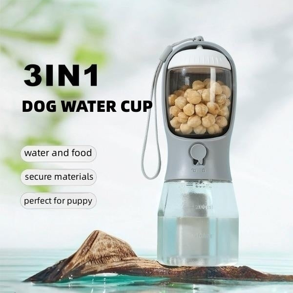 PupKit | 3-in-1 draagbare water-, voer- en afvalzak voor honden – Reisvriendelijke drinkbeker voor huisdieren