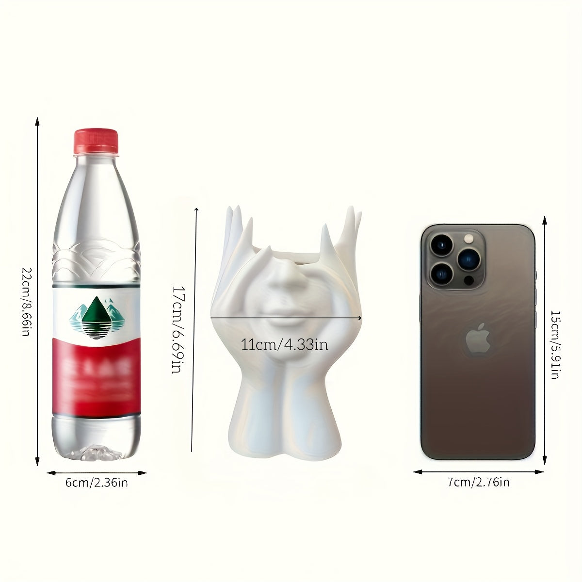 BrushMuse | Beeldhouwwerk make-upborstelhouder – Artistieke cosmetica-organizer