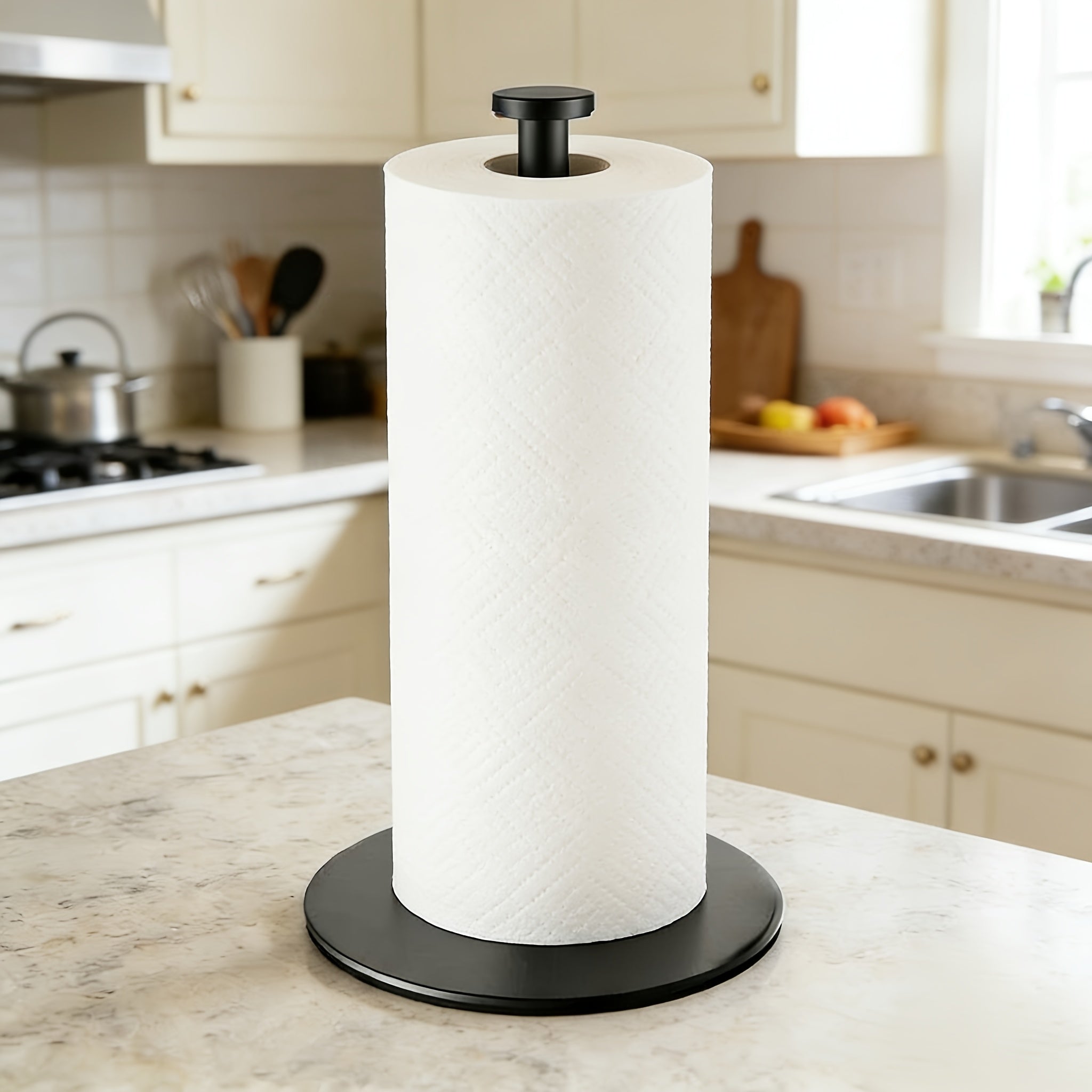 SleekRoll | Roestvrijstalen keukenrolhouder – Organizer voor keukenrollen