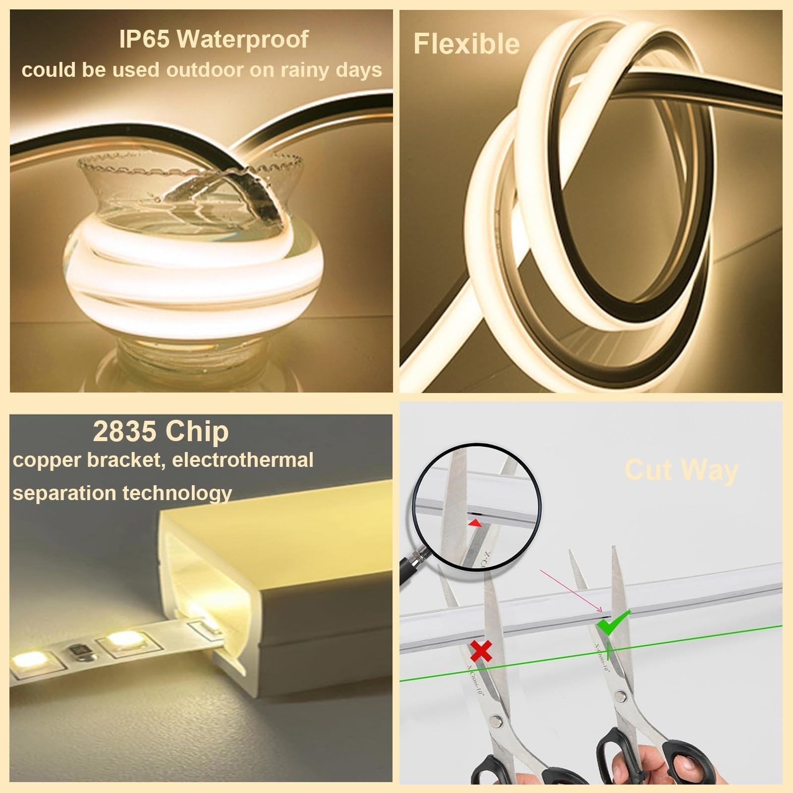 FlexBeam | Flexibele, weerbestendige LED-lichtstrips - 5 m, 10 m lengte - voor binnen en buiten, superhelde