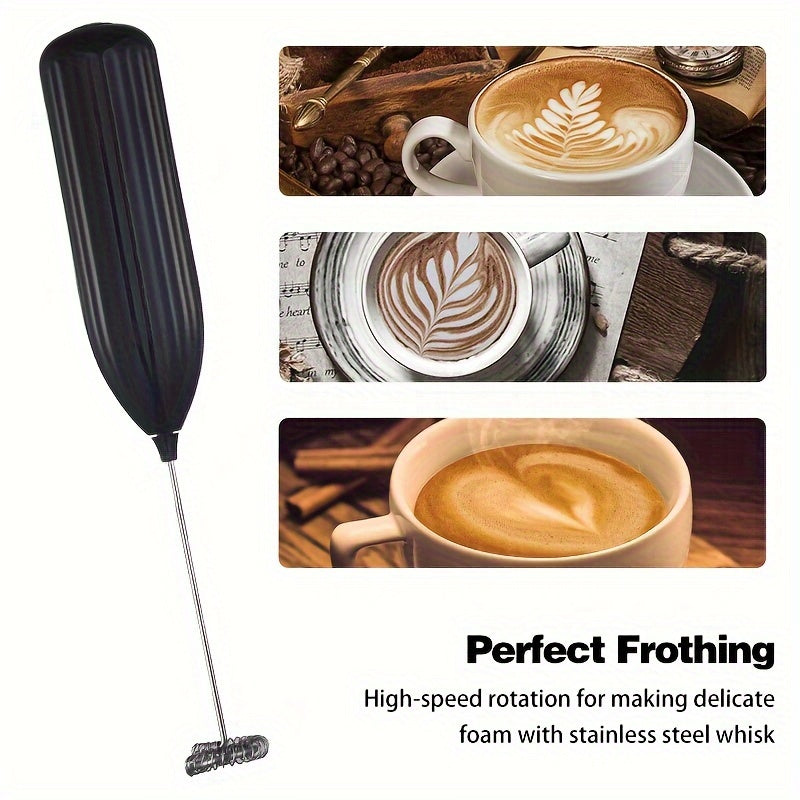 FrothPro | Handheld elektrische melkopschuimer - drankmixer op batterijen voor koffie, latte en warme chocolademelk - draagbare schuimmaker