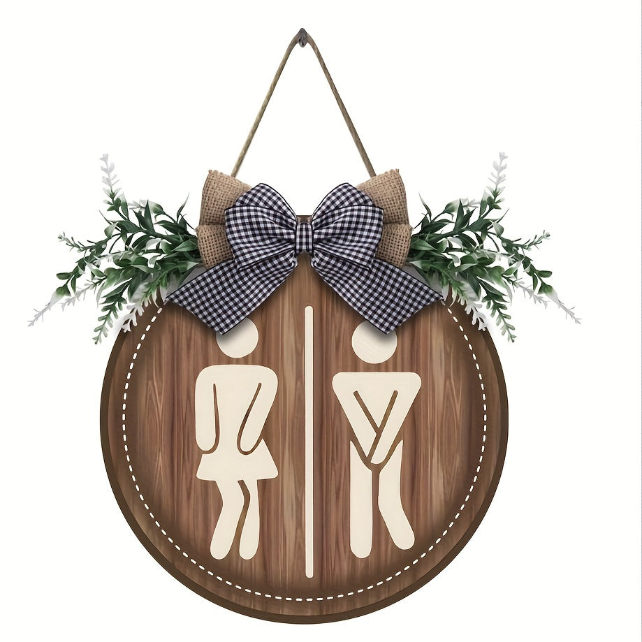 WoodsyOasis | Boerderij toiletbord - Rustieke Houten Muur Hangende Decoratie