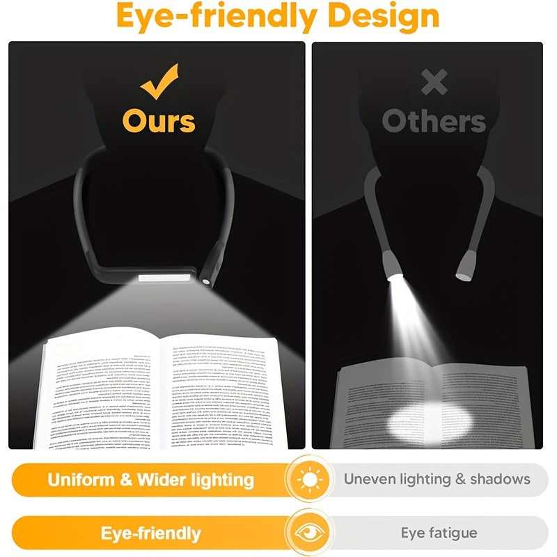 NeckRay | Oplaadbare nekleeslamp – handsfree boeklamp, oogvriendelijke LED,
