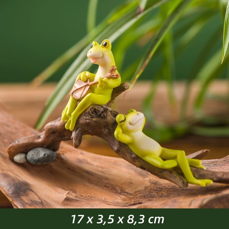 FroggySip | Hars Drinkende Kikker Plant Pot Hanger Beeldje - Tuindecoratie, Binnen Buiten Plantenbak Toebehoren