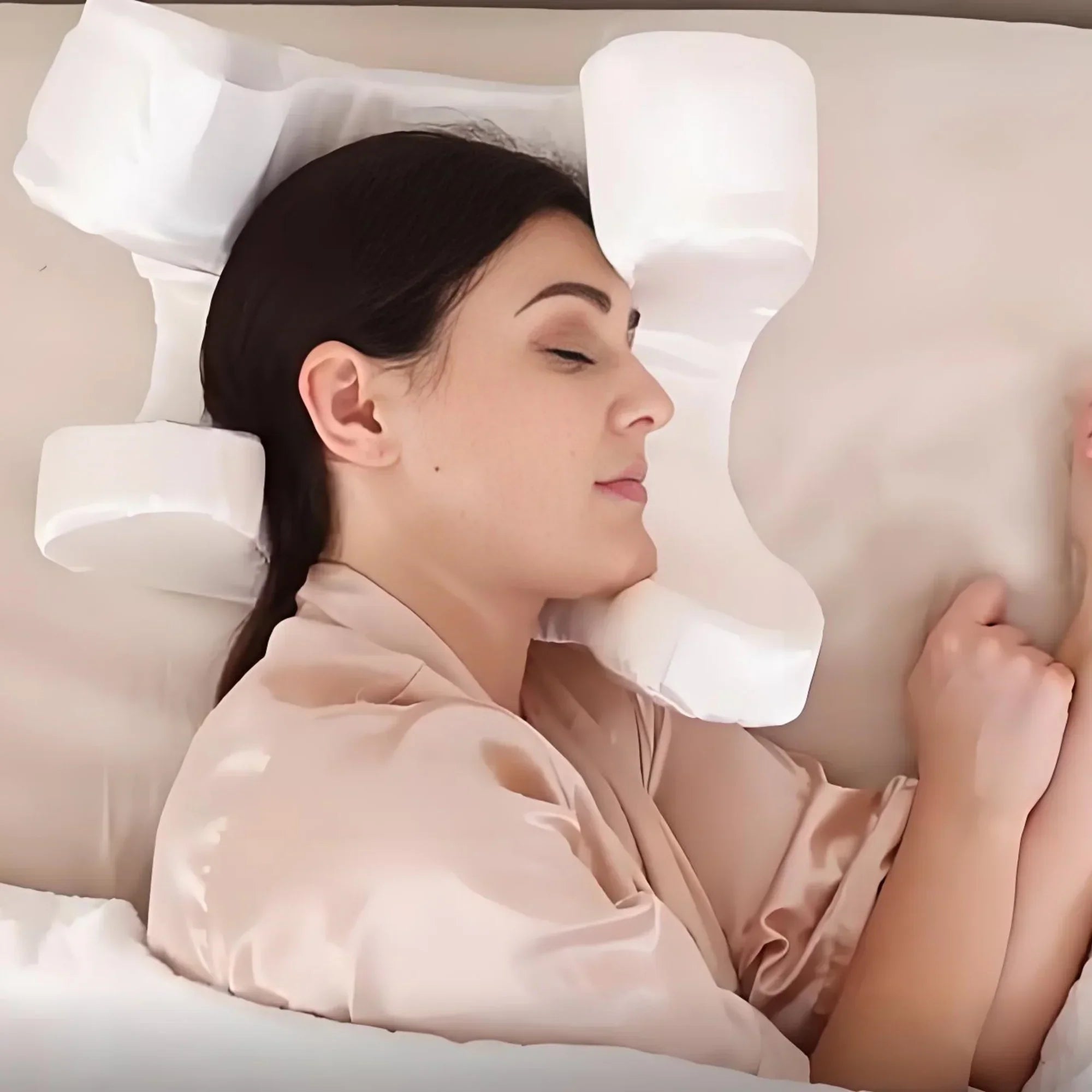 SilkRest | Anti-rimpel kussen van traagschuim – Comfort met gel voor gezicht en nek