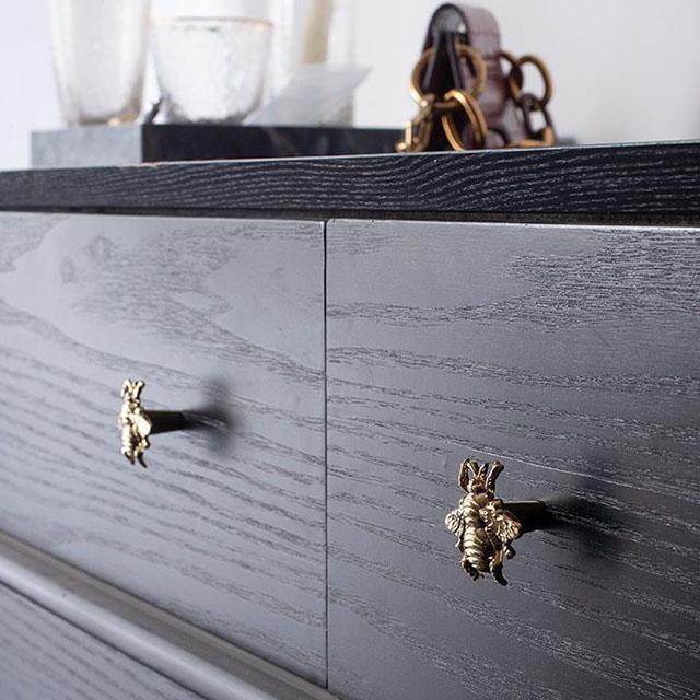 BuzzKnob | Gouden bijen ladegrepen, messing knoppen voor kasten, decoratieve meubeltrekkers voor thuis & keuken