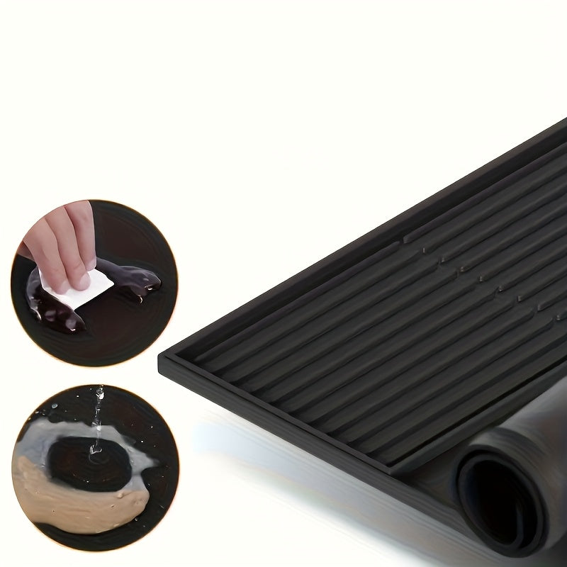 BrewPad | 2-in-1 siliconen koffiemat met verhoogde randen - hittebestendige antislip koffiebarbeschermer