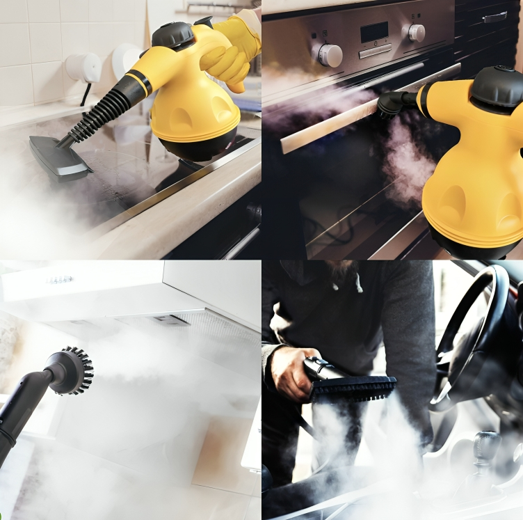 SteamPro | Multifunctionele stoomreiniger - 8 accessoires voor het schoonmaken van huis en keuken - Krachtige stoom voor dieptereiniging