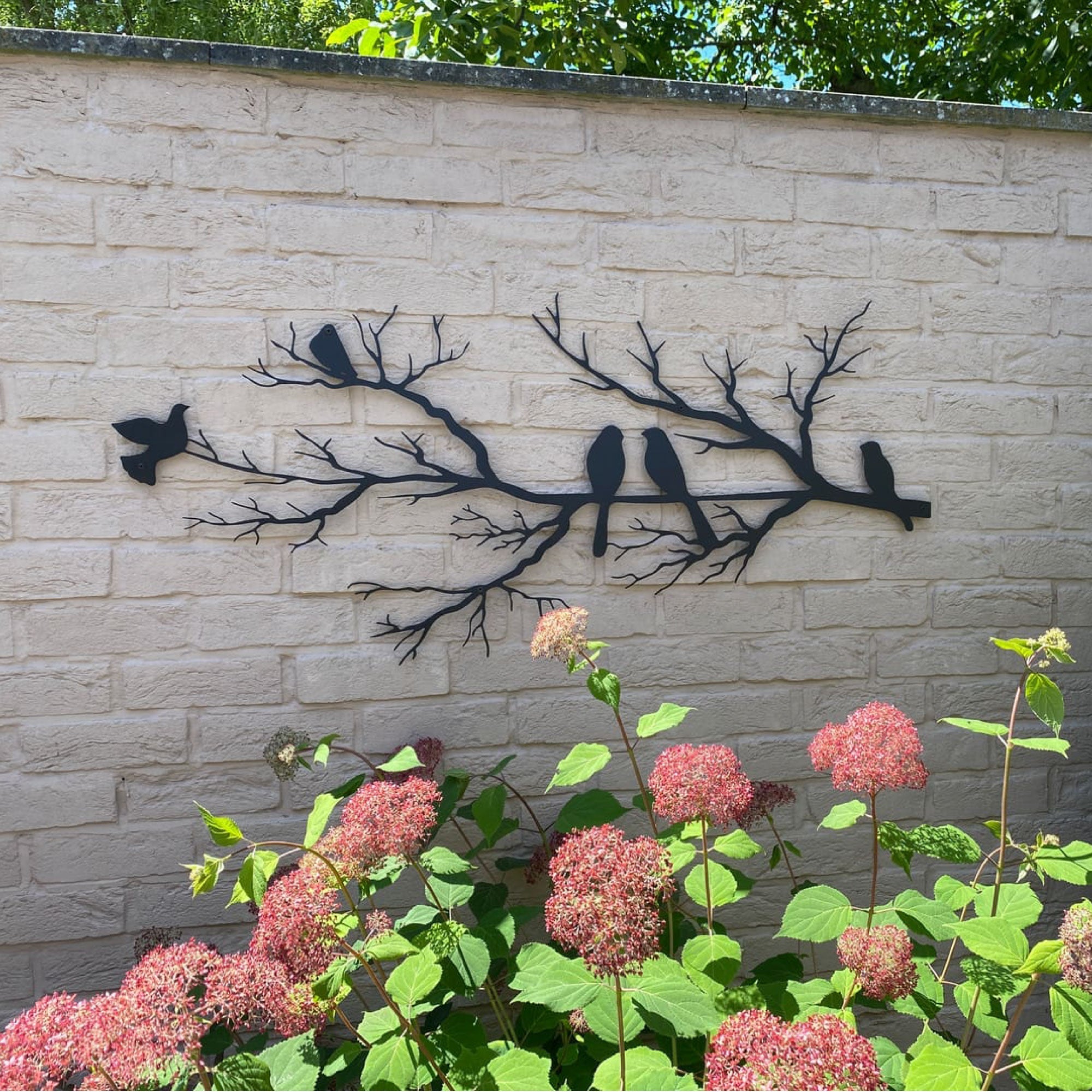 PerchArt | Vogels op Tak Metalen Muur Kunst - Modern & Klassiek woondecoratie
