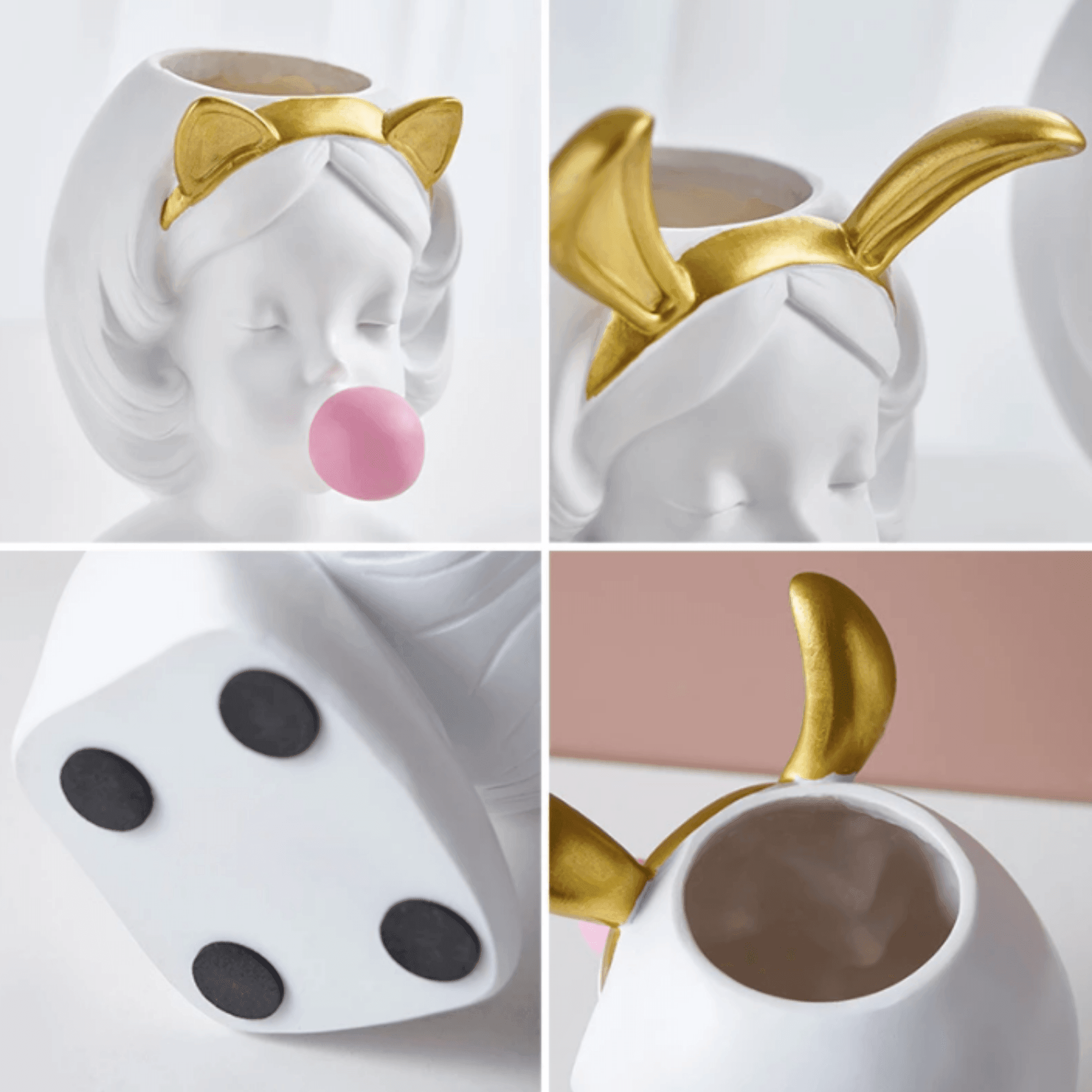 BubbleMuse | Blowing Bubbles Girl Creatieve Vaas, Decoratieve Bloempot, Kunstbeeld voor Thuis