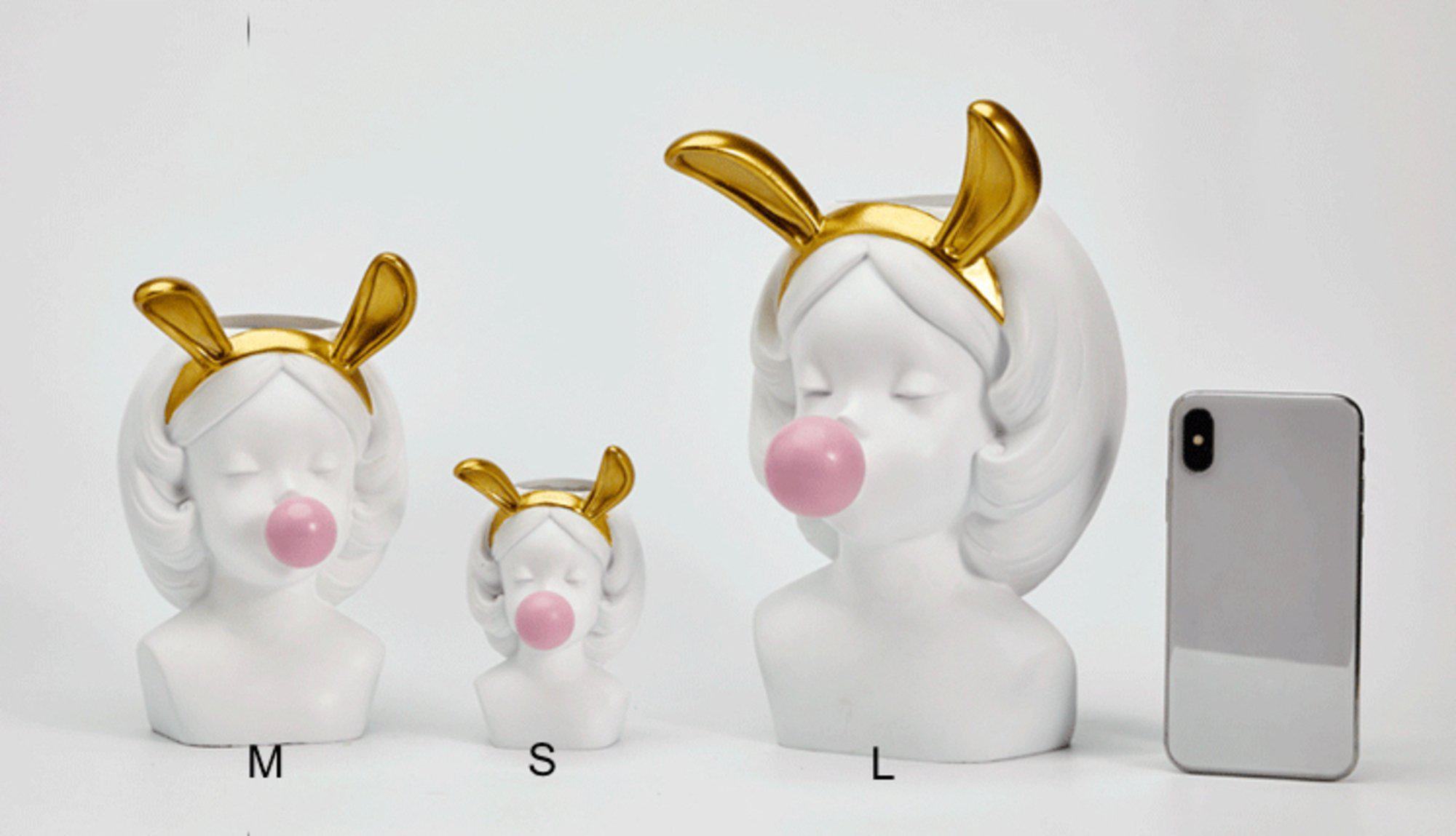 BubbleMuse | Blowing Bubbles Girl Creatieve Vaas, Decoratieve Bloempot, Kunstbeeld voor Thuis