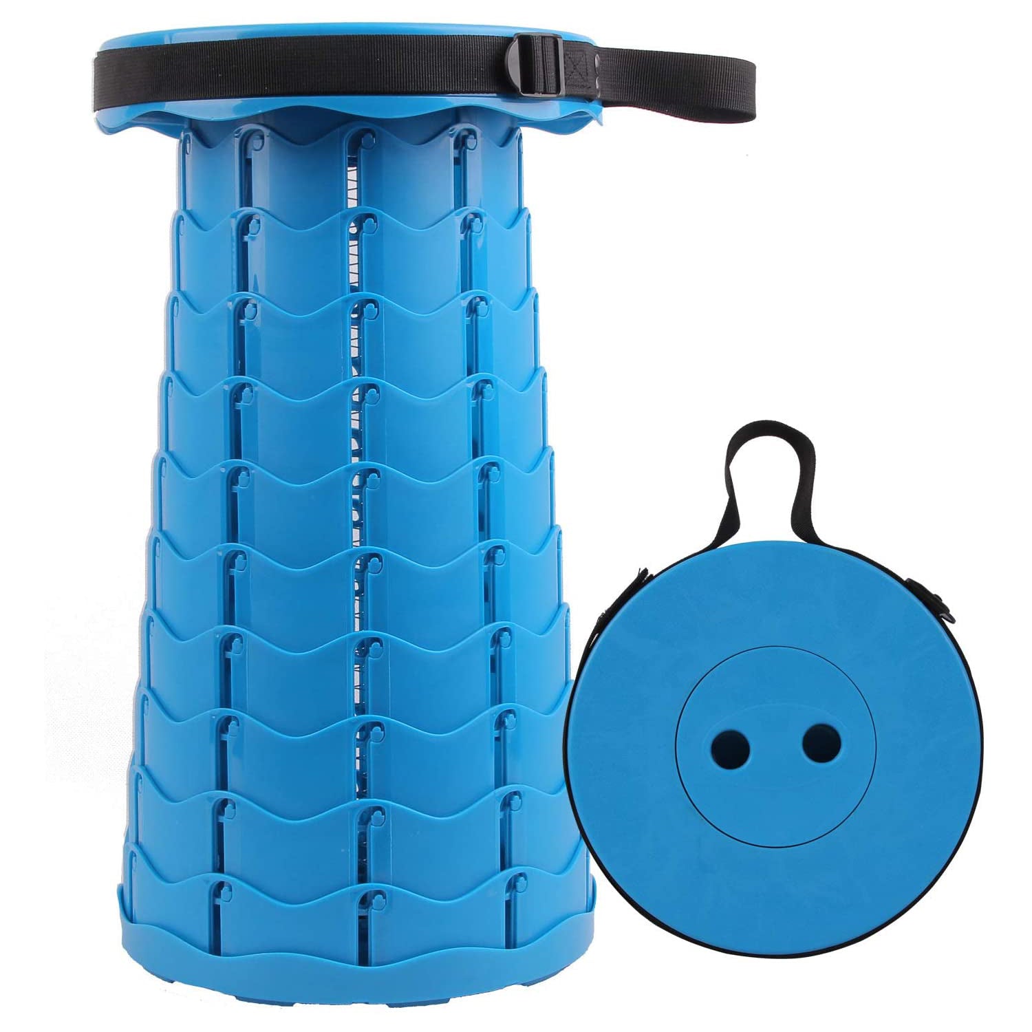 PackSit | Opvouwbare kruk – Draagbare zitplaats voor kamperen, vissen en wandelen, met verstelbare hoogte