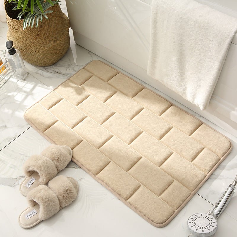 Matzaic | Antislip Badkamermat - Absorberende Sneldrogende Zachte Deken met Baksteenpatroon