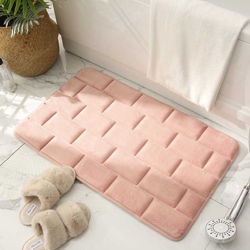 Matzaic | Antislip Badkamermat - Absorberende Sneldrogende Zachte Deken met Baksteenpatroon