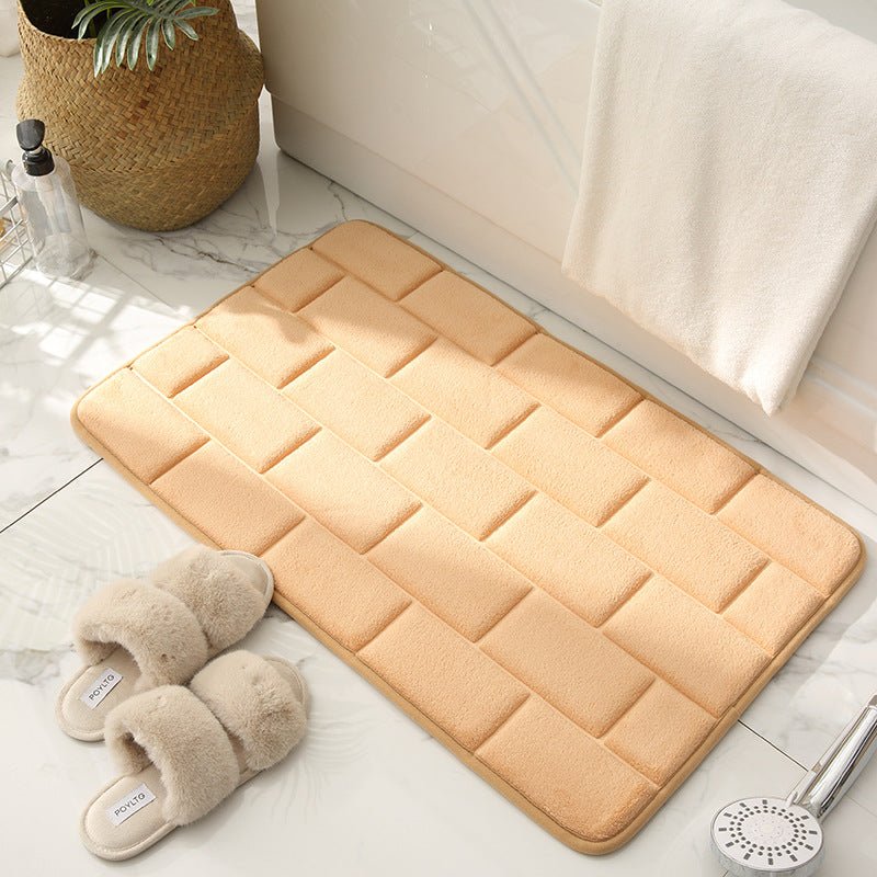 Matzaic | Antislip Badkamermat - Absorberende Sneldrogende Zachte Deken met Baksteenpatroon