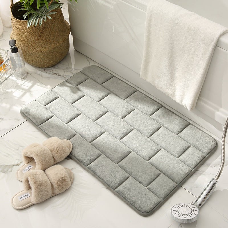 Matzaic | Antislip Badkamermat - Absorberende Sneldrogende Zachte Deken met Baksteenpatroon