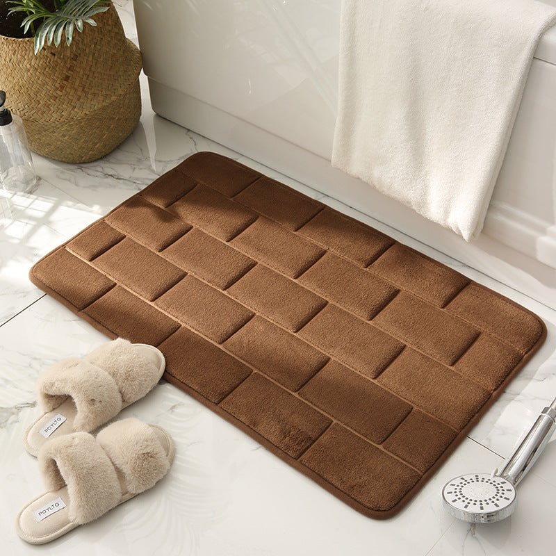 Matzaic | Antislip Badkamermat - Absorberende Sneldrogende Zachte Deken met Baksteenpatroon