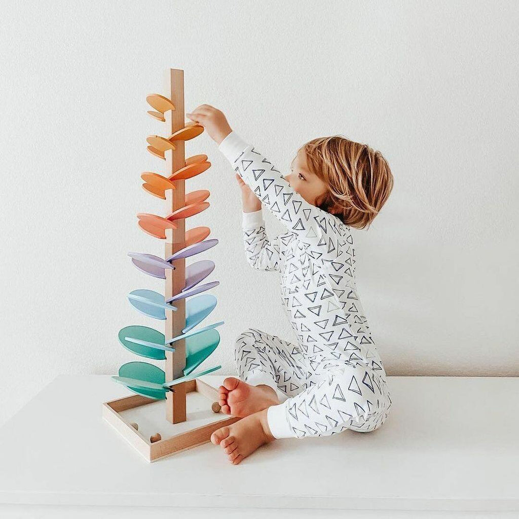 Twizzle | Montessori Regenboog Knikkerboom Speelgoed - Houten Educatief STEM Speelgoed
