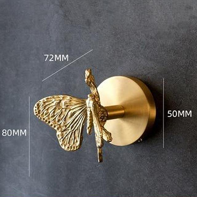 WildHang | Messing Animal Kapstokhaken - Decoratieve Muurhaken met Gouden Accent