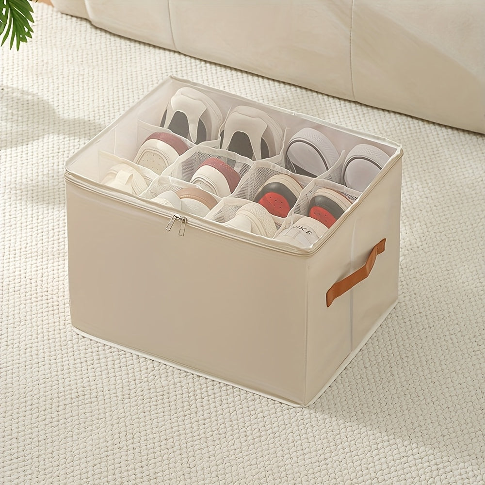 ClosetBox | Opvouwbare schoenenrek van Oxford-stof met deksel – Stofdichte opbergdoos voor schoenen, kleding