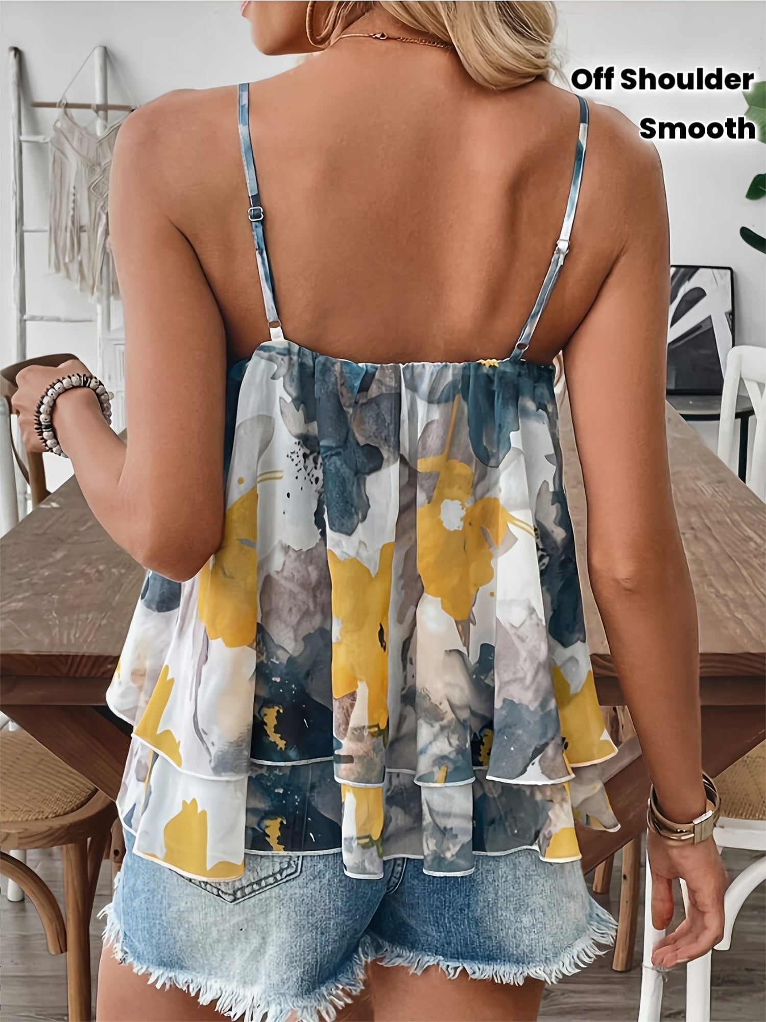 Eimi | Chiffonblouse voor dames – Elegante zomertop met bloemenprint en losse pasvorm