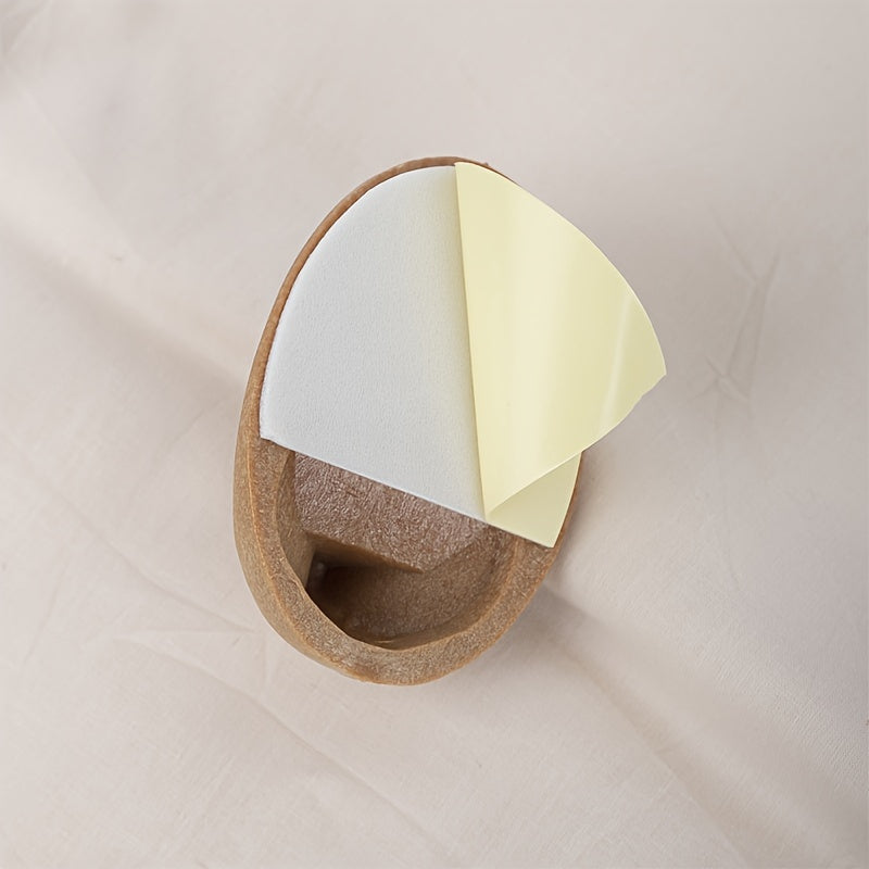TimberGrip | Zelfklevende wandhaken in houtlook - Geen boor Zware plastic haken